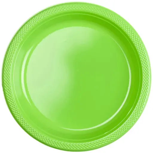 [43031.53] Round Plastic Plate 9 Inch - Kiwi Green