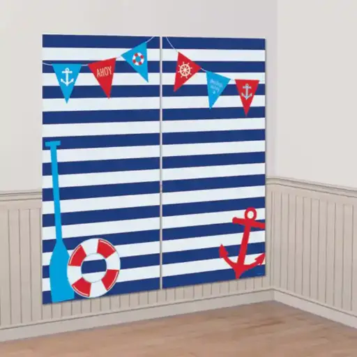 [670765] Nautical Selfie Scene Setter With Props 15pcs 