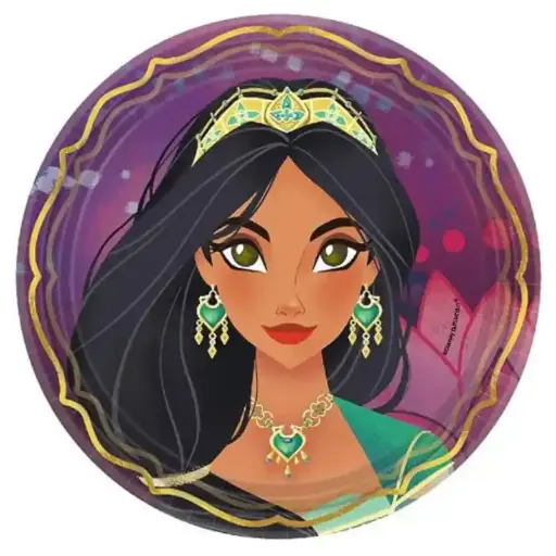 [542383] Disney Aladdin Birthday Party Plates 7in - 8 Pack