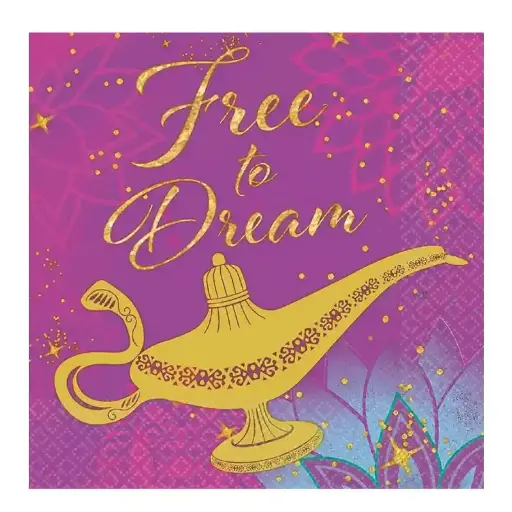 [502383] Aladdin Small Paper Beverages Napkins Pack of 16
