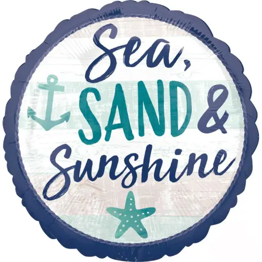 [39689] Sea Sand & Sun Foil Balloon 18 in
