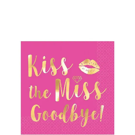 [500058] Kiss The Miss Goodbye! Beverage Napkins 16pcs