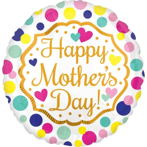 [100000012926/3487801] Happy Mother’s Day Round Foil Balloon 18in