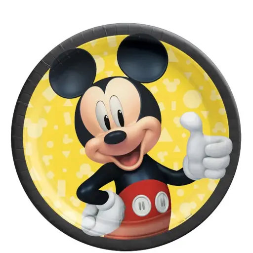 [552480] Disney Mickey Mouse Forever Round Paper Plates 9in, 8pcs