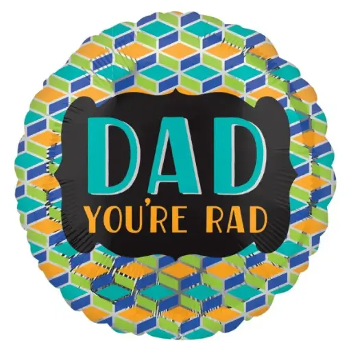 [37224] Dad You’re Rad Foil Balloon 18