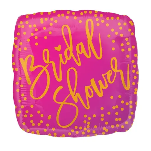 [4174701] Pink & Gold Bridal Shower Foil Balloon – 18in