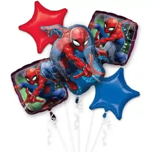 [3466701] Spider-Man Balloon Bouquet – 5pcs
