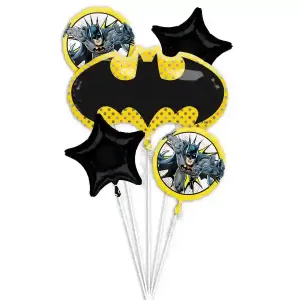 [4071601] Batman Balloon Bouquet 5 pcs