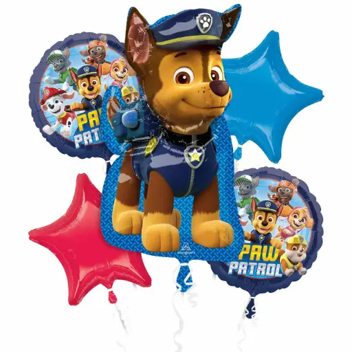 [4307701] Paw Patrol Foil Balloon Bouquet 5 pcs