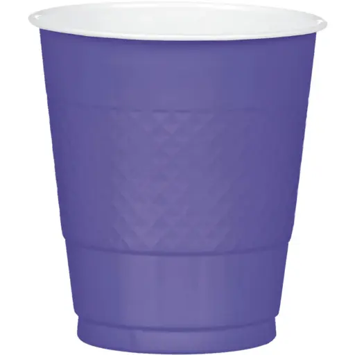 [43036.106] New Purple Plastic Cups 12oz, 20pcs