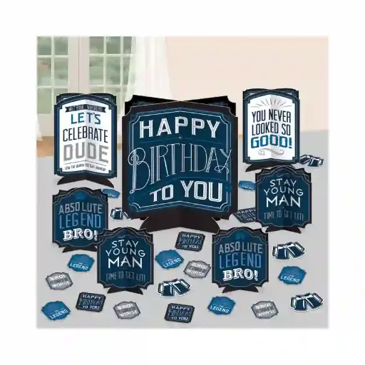 [282109] Happy Birthday Men’s Table Centerpiece – 27 pcs  