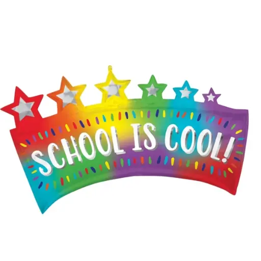 [00034543/4197601] School Rainbow Banner Foil Balloon 34in