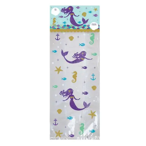 [371975] Mermaid Wishes Plastic Treat Bags 20pcs