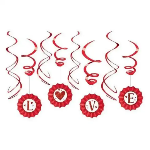 [00035561/243539] Valentines Day Fan & Swirl Deco