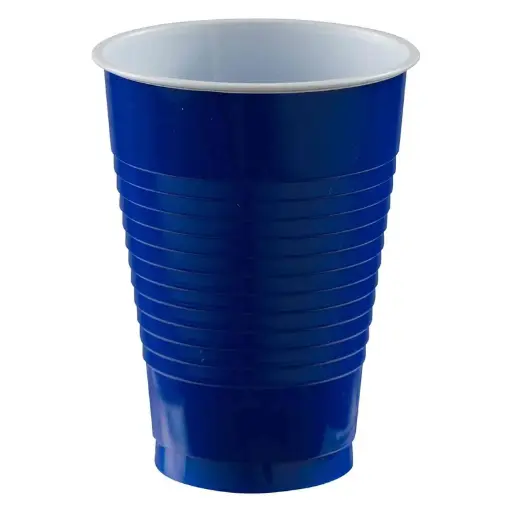 [43001.105] Bright Royal Blue Plastic Cups 20pcs