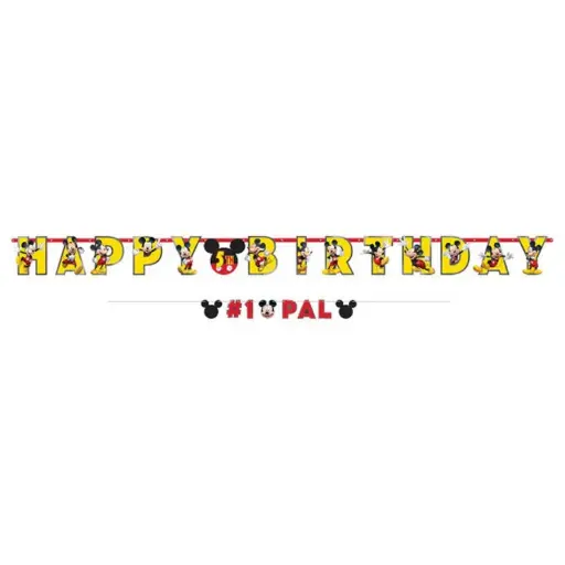 [122480] Mickey Mouse Forever Personalized Letter Banner Kit 2pcs