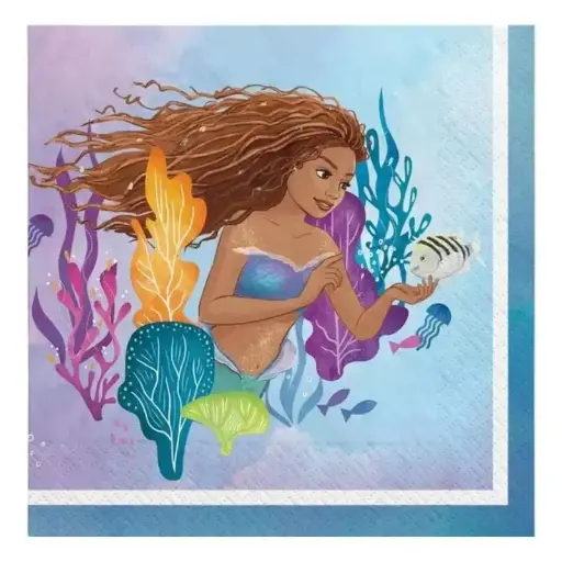 [502994] The Little Mermaid Beverage Napkins, 16pcs