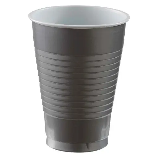 [43001.18] SILVER PLASTIC CUPS 12OZ, 20PCS