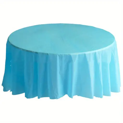 [77018.54] Caribbean Round Plastic Table Cover 84in