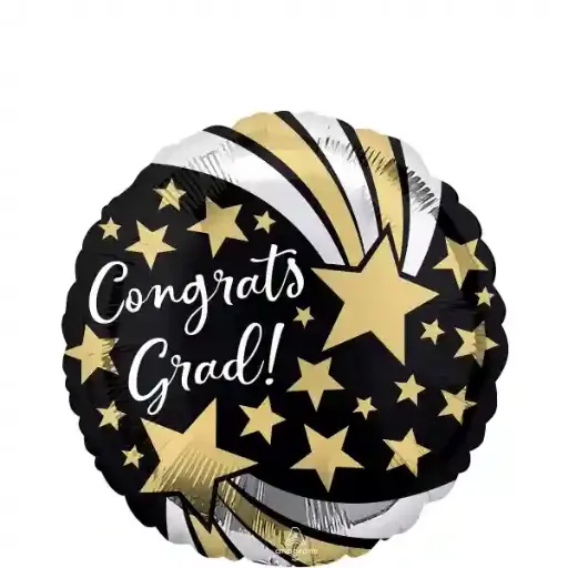 [4277701] Congrats Grad Shooting Stars Foil Balloon 45cm