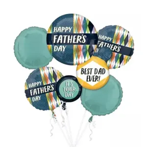 [4573301] Father's Day Foil Balloon Boquete – 5 pcs