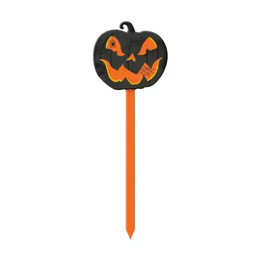 [191368] Jack O Lantern Yard Stake 36.5in x 12.5in