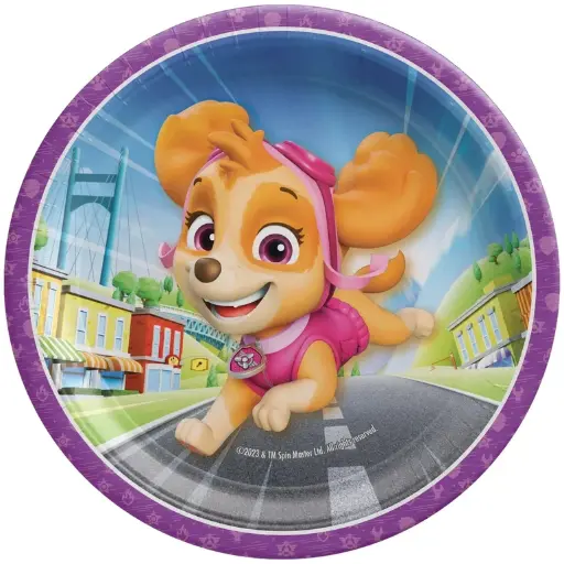 [544174] Paw Patrol Skye Paper Plates 7in 8pcs