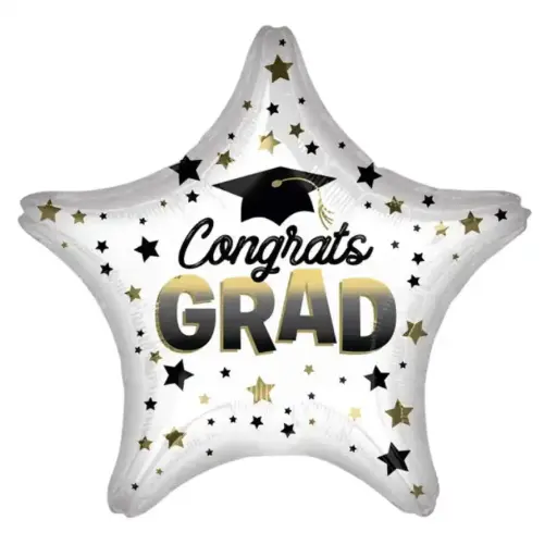 [4545701] Diffused Ombre Star Congrats Grad 18in