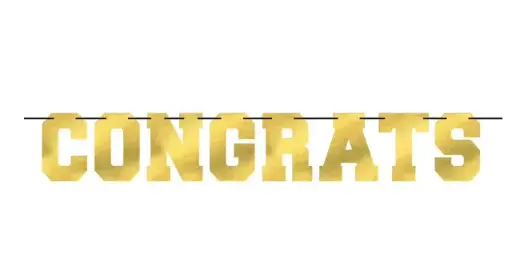 [00055761/120740] Congrats Grad Foil Letter Banner