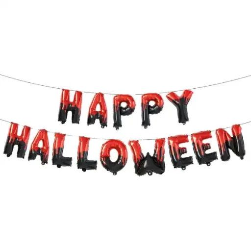 [66061] Happy Halloween Balloon Letter Banner
