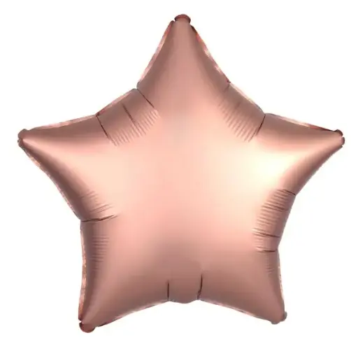 [27175] Matte Rose Gold Star Foil Balloon - 18 Inch