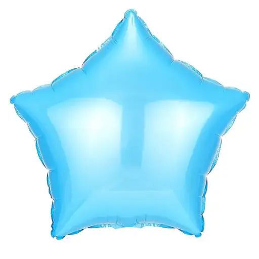 [27197] Light Blue Star Foil Balloon - 18 Inch