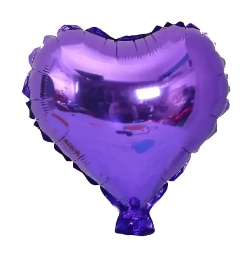 [100000012753] Purple Heart-Shaped Foil Balloon 18 Inch