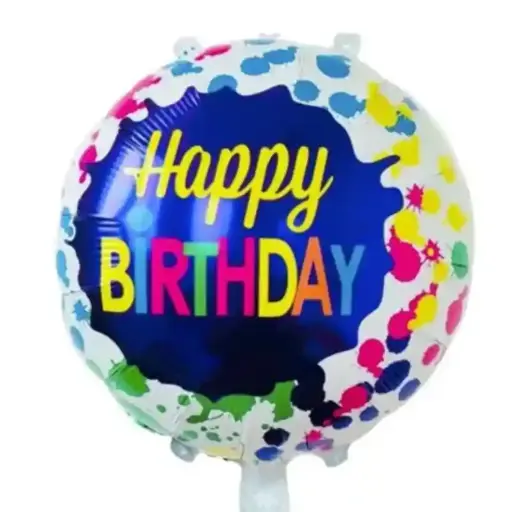 [100000013495/P-081] Colorful Paint Splash Happy Birthday Foil Balloon