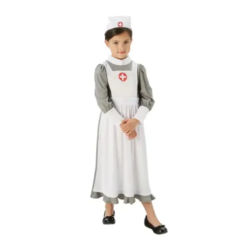 [620505-9-10] Kids WW1 Nurse Costume 9 to 10 years