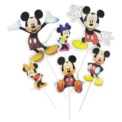 [56583] Mickey Mouse Cake Topper Set 6 pcs