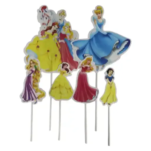 [56598] Disney Princess Cake Topper Set 6 pcs