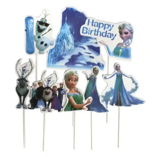 [56605] Frozen Cake Topper Set 8 pcs