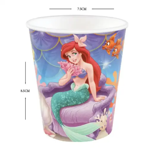 [56031] Little Mermaid Disney Underwater Theme Cups - 10 pcs