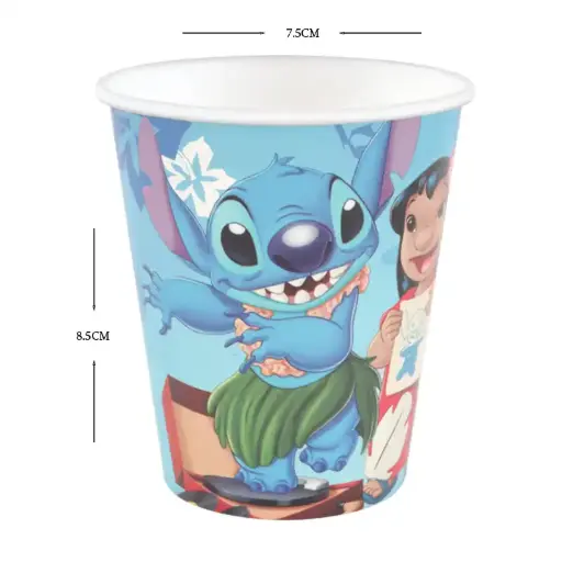 [56138] Stitch Party Paper Cups – Lilo & Stitch Disney Cups - 10 pcs