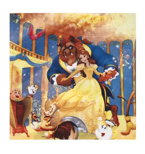 [56166] Beauty and the Beast party paper napkins - 20 pcs