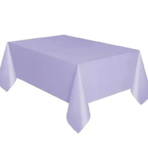 [56443] Lavender Plastic Rectangular Table Cover 54 x 108 in