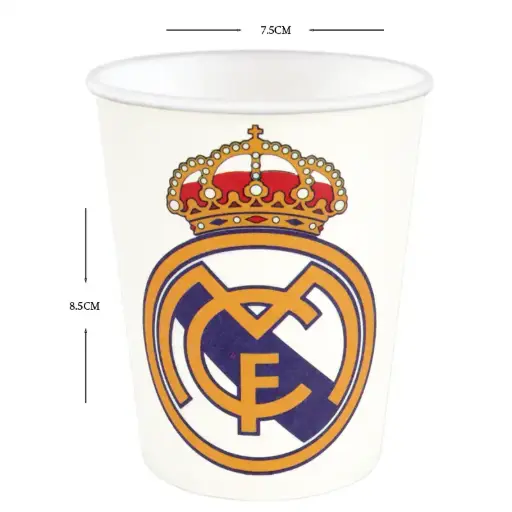 [56294] Real Madrid Party Paper Cups - 8 pcs