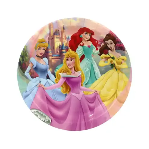 [56010] Disney Princess Party Plates – 7 Inch, 10 Pcs