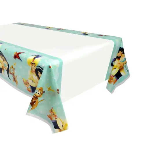 [56148] Princess Jasmin Theme Plastic Table Cover 108×180cm