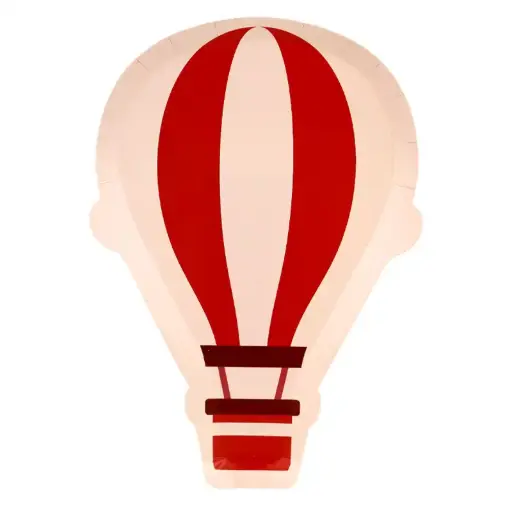 [56235] Hot Air Balloon Shaped Paper Plates 9 Inch – 8 Pcs
