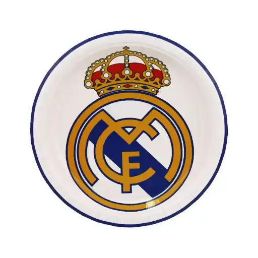 [56292] Real Madrid Party Plates – 7 Inch, 8 Pcs 