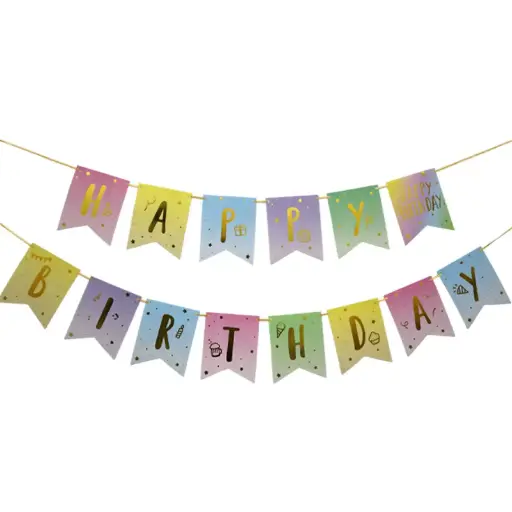 [56563] Luminous Happy Birthday Banner