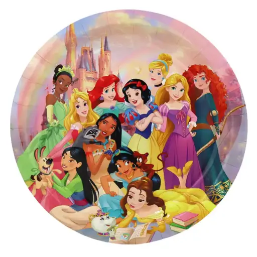 [56008] Disney Princess Paper Plates 9 Inch – 10 Pcs