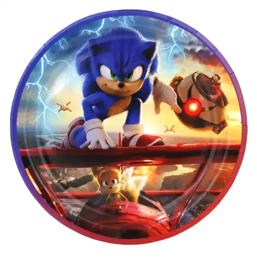 [56081] Sonic the Hedgehog Paper Plates 9 Inch – 10 Pcs